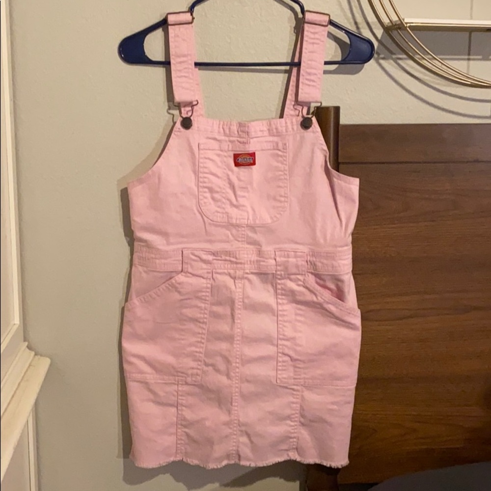 Pink overall dress